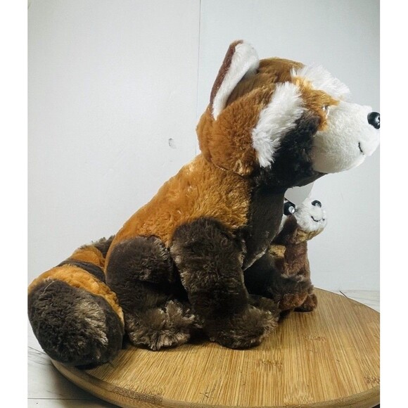 Birth of Life Red Panda Plush Stuff Animal Mom And Baby 10” - Picture 4 of 9